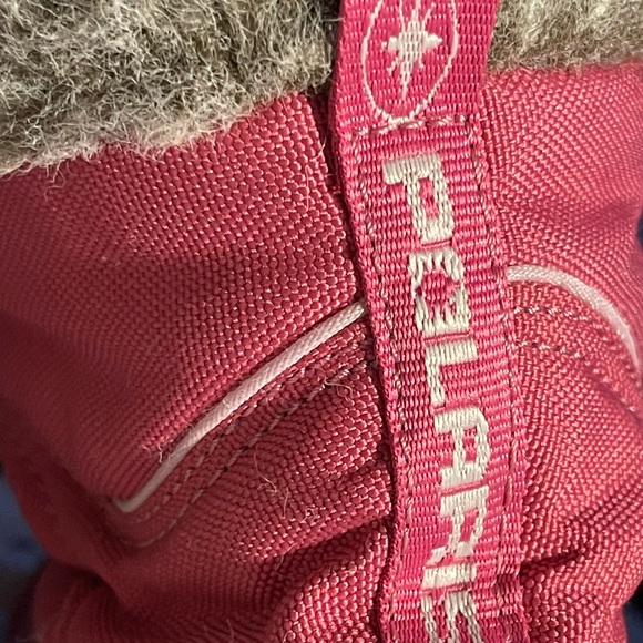 Polaris Pink Snow Boots with Grey Faux Fur - Picture 6 of 11